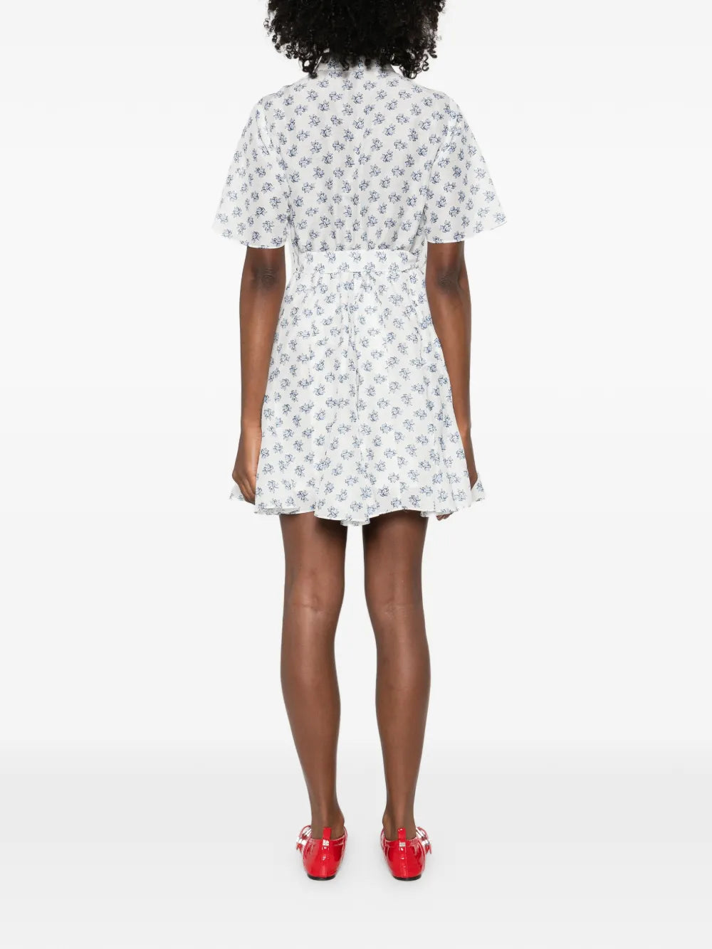 Maje Small Flowers Print Mini Dress