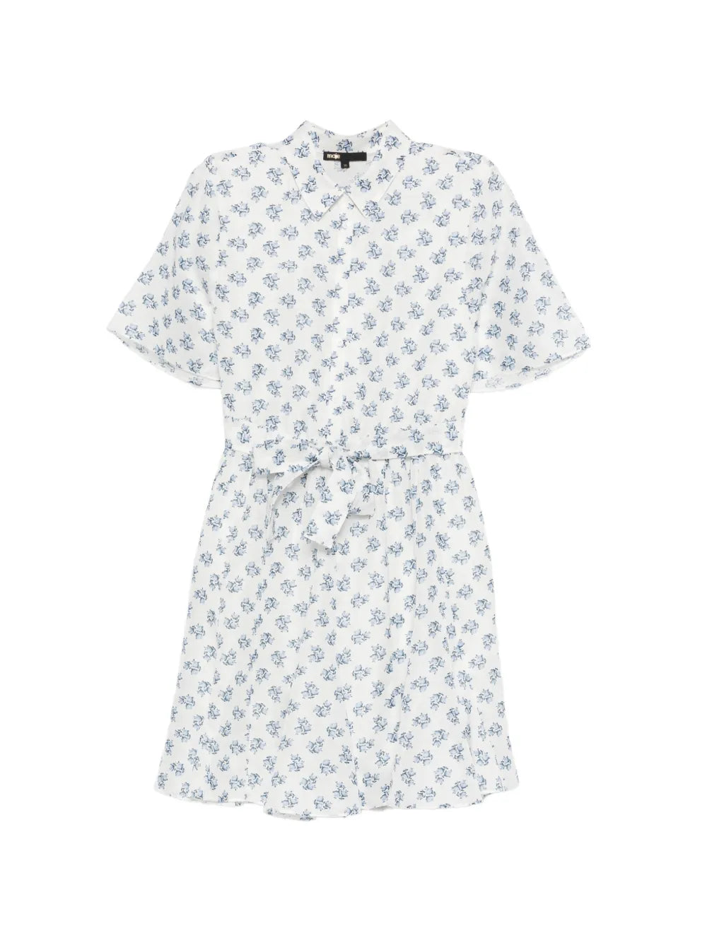 Maje Small Flowers Print Mini Dress