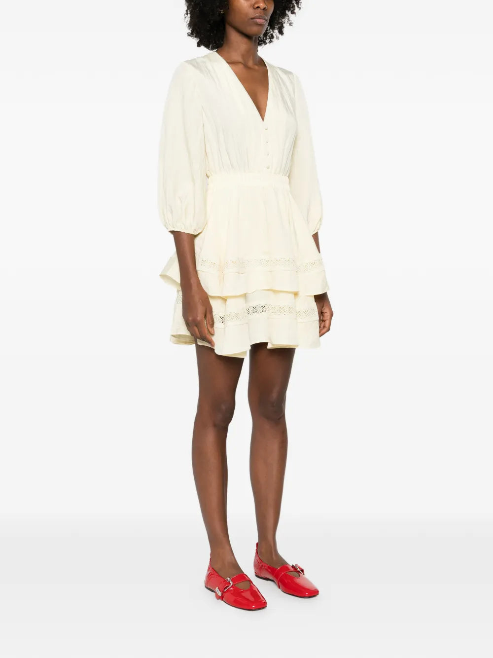Maje Ruffled Tiered Mini Dress