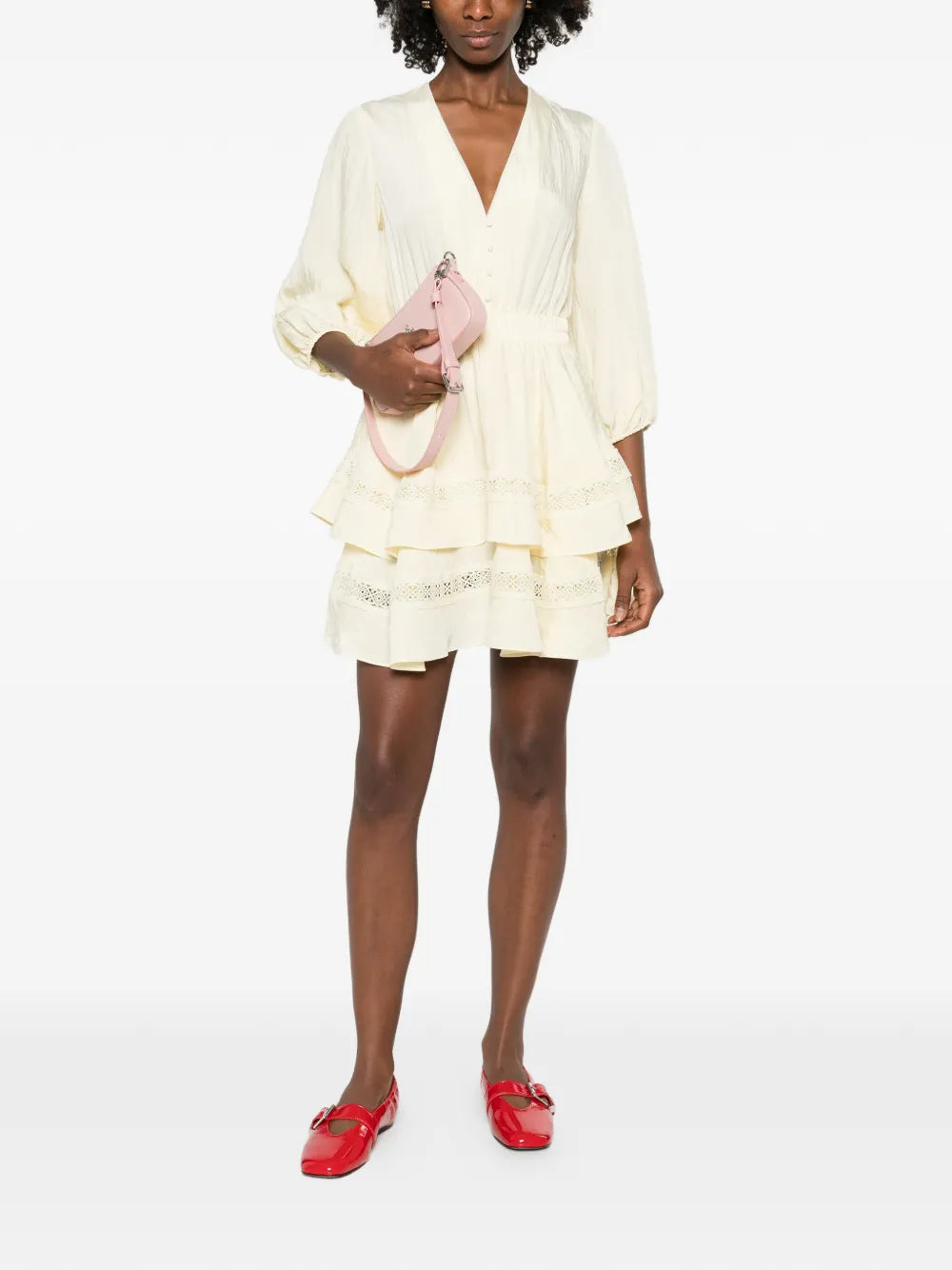Maje Ruffled Tiered Mini Dress