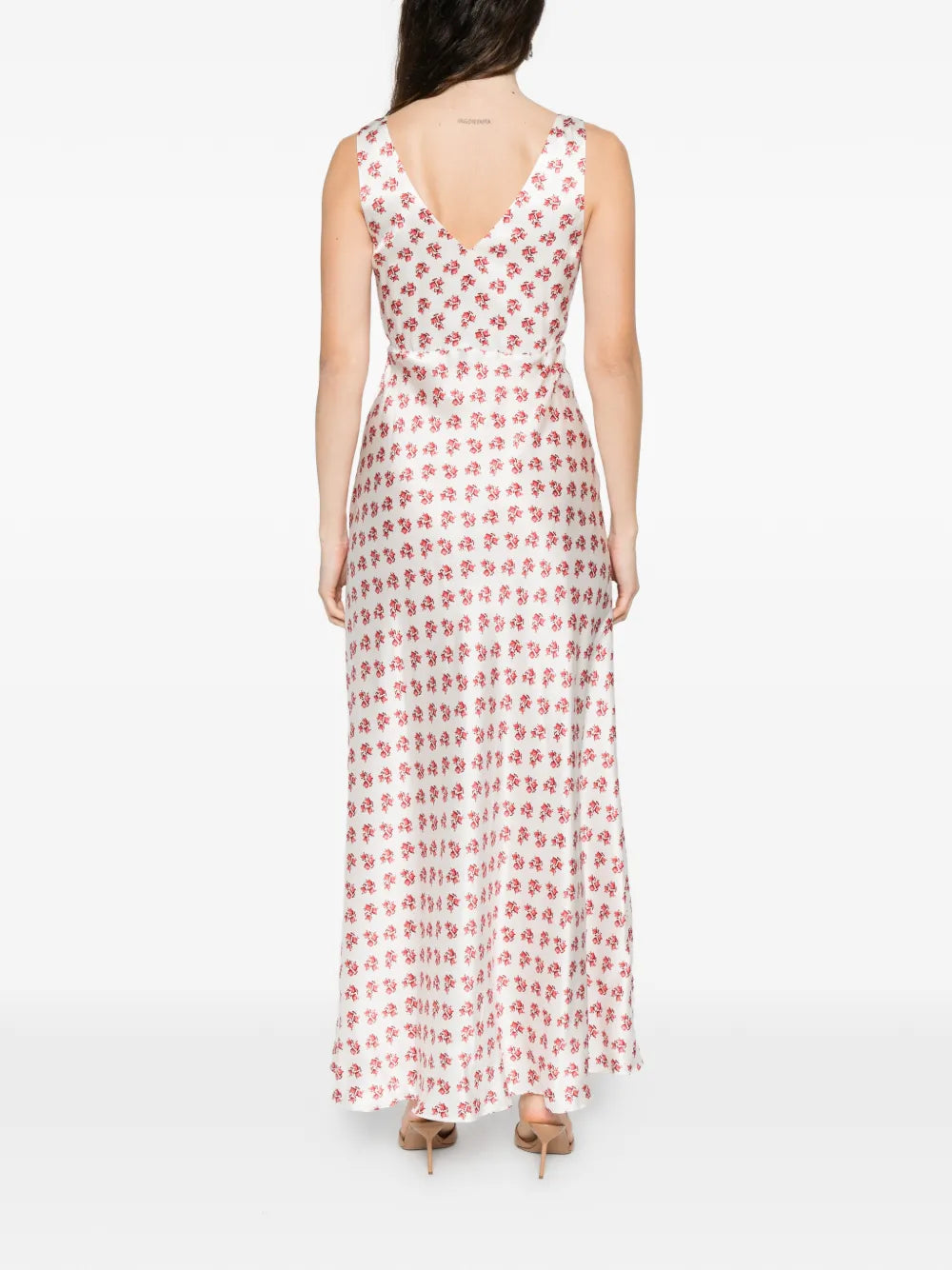 Maje Floral V Neck Maxi Dress