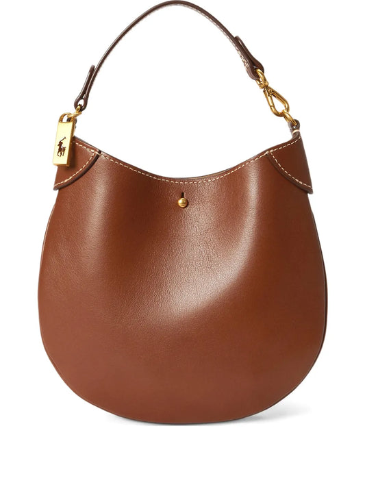 Polo Ralph Lauren Pony Plaque Leather Shoulder Bag