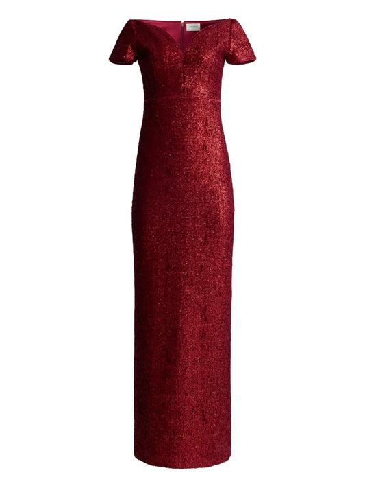 St John Sequined Maxi Dress