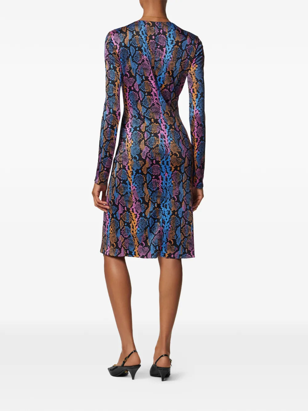 Versace Python Print Midi Dress