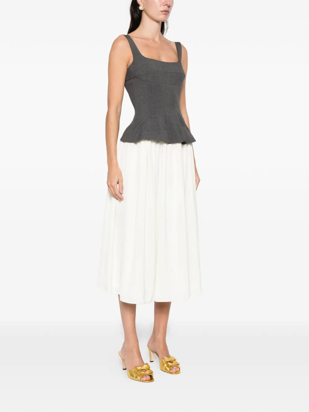 Stine Goya Square Neck Midi Dress