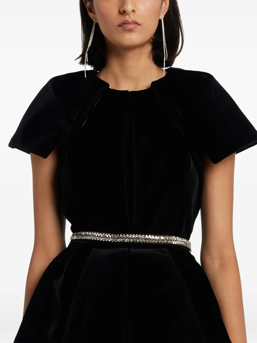 Dice Kayek Flounce Embellished Dress