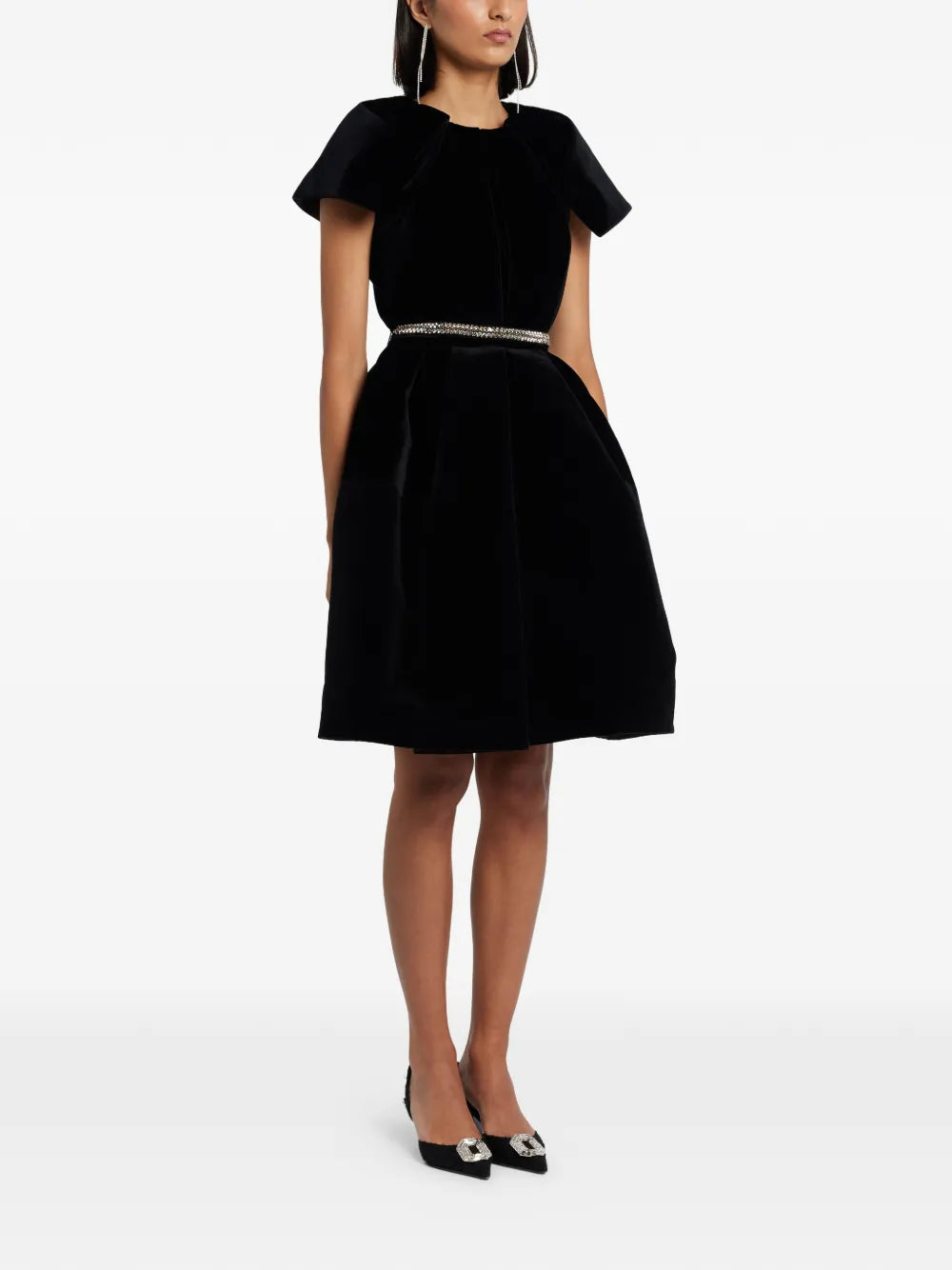 Dice Kayek Flounce Embellished Dress