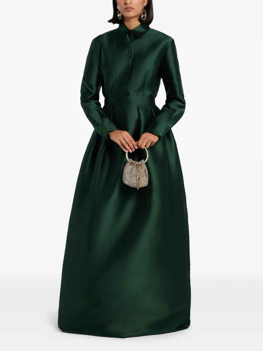 Greta Constantine Pleated Shirt Dress