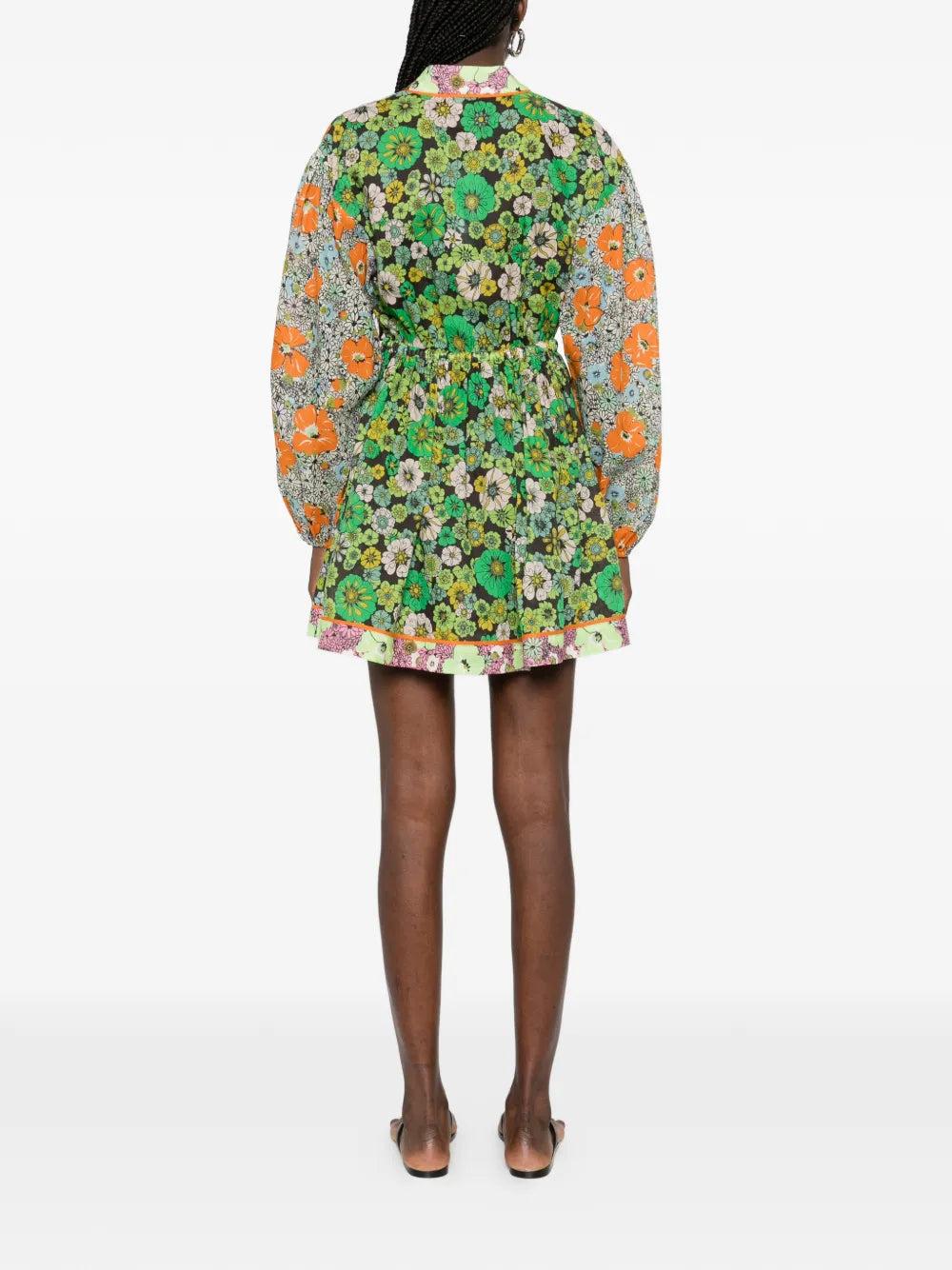 Alemais Mini Floral Print Tie Dress
