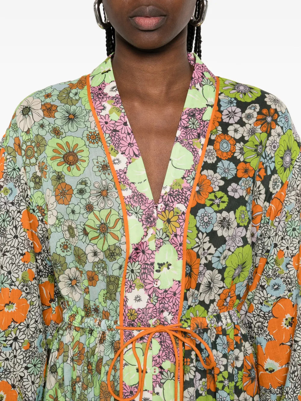 Alemais Mini Floral Print Tie Dress
