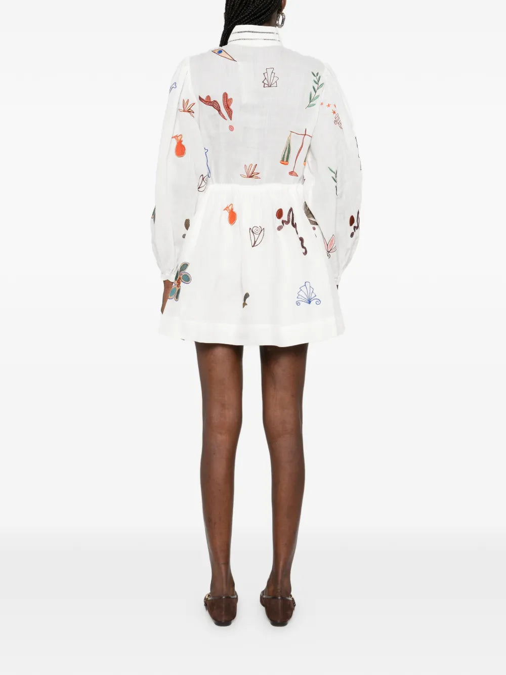 Alemais X Lrnce Mina Floral Embellishment Mini Dress