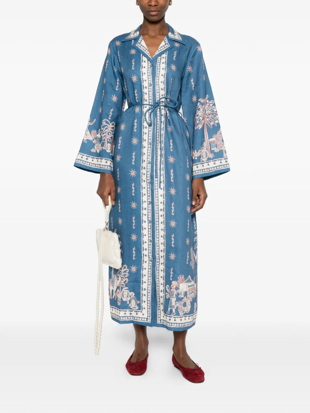 Alemais Acacia Patterned Tie Dress