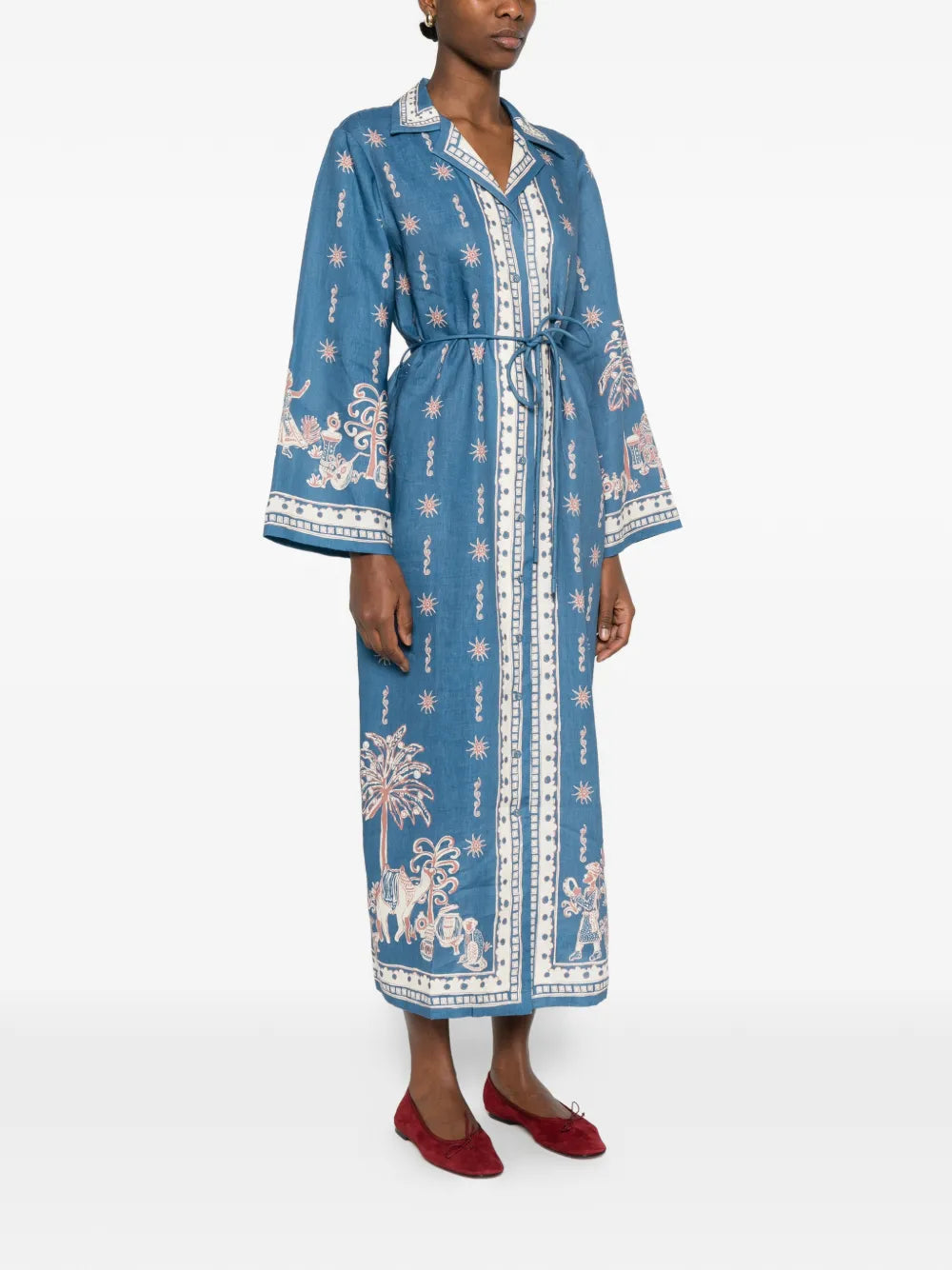 Alemais Acacia Patterned Tie Dress