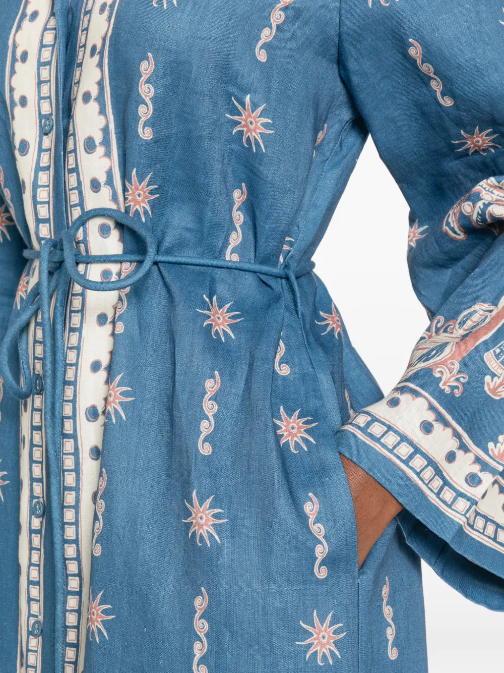Alemais Acacia Patterned Tie Dress