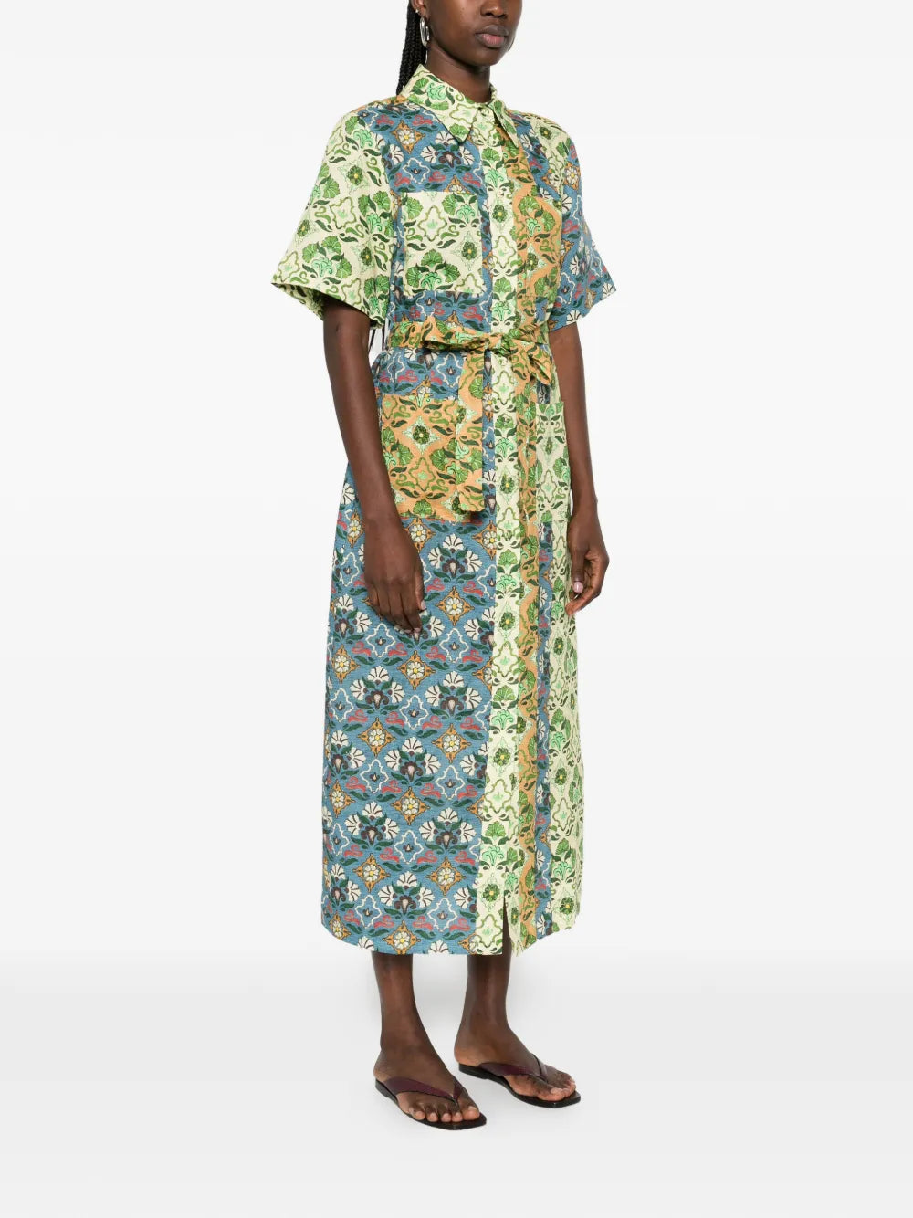 Alemais Floral Print Shirt Dress