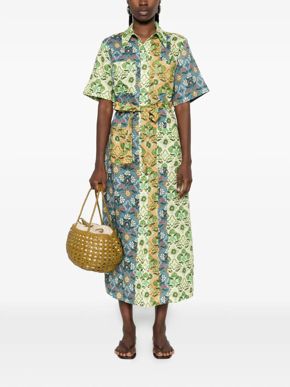 Alemais Floral Print Shirt Dress