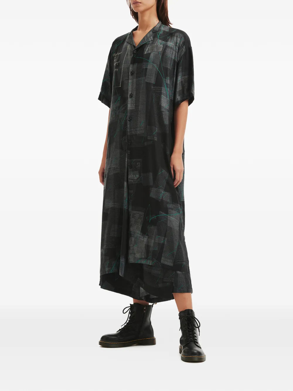 Ys Print Button Dress