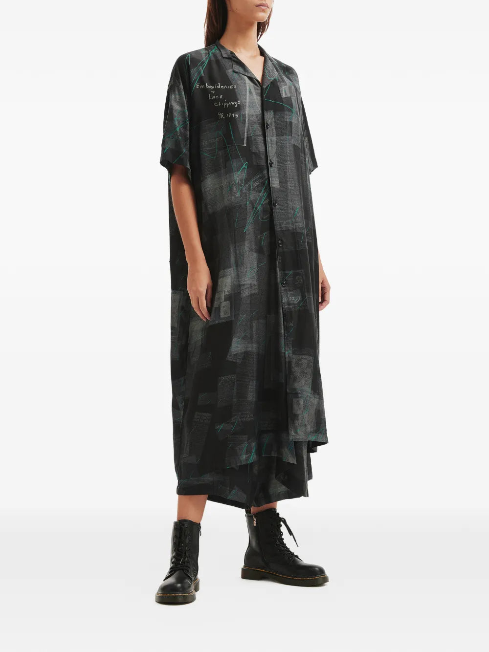 Ys Print Button Dress