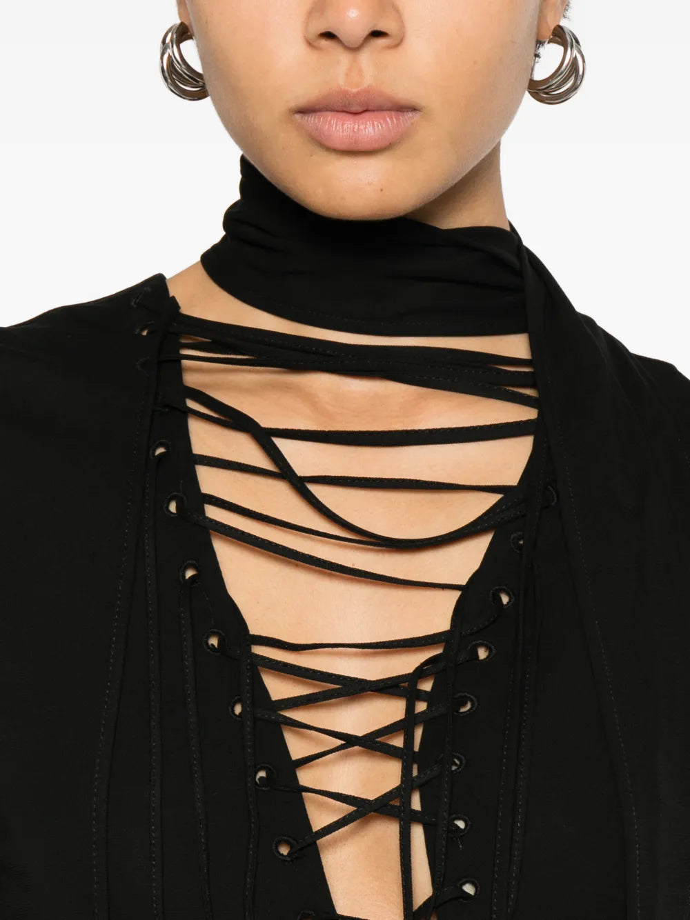 The Attico Tie Detail Maxi Dress