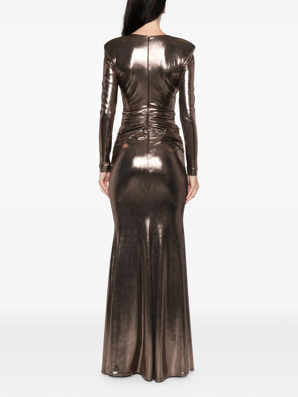 Cristallini Liora Knot Long Sleeve Maxi Dress