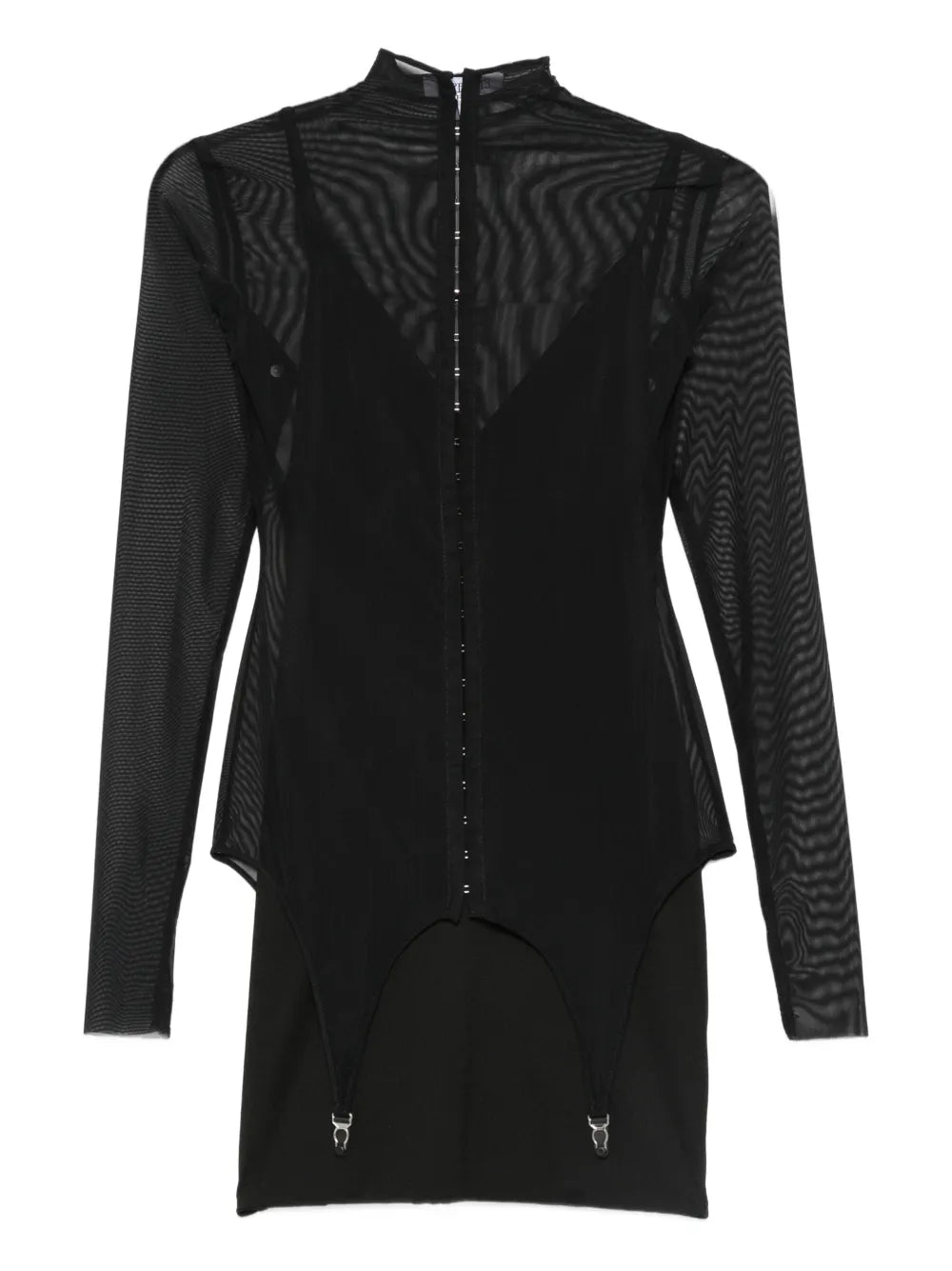 Axel 113 Backstage Mesh Long Sleeve Mini Dress