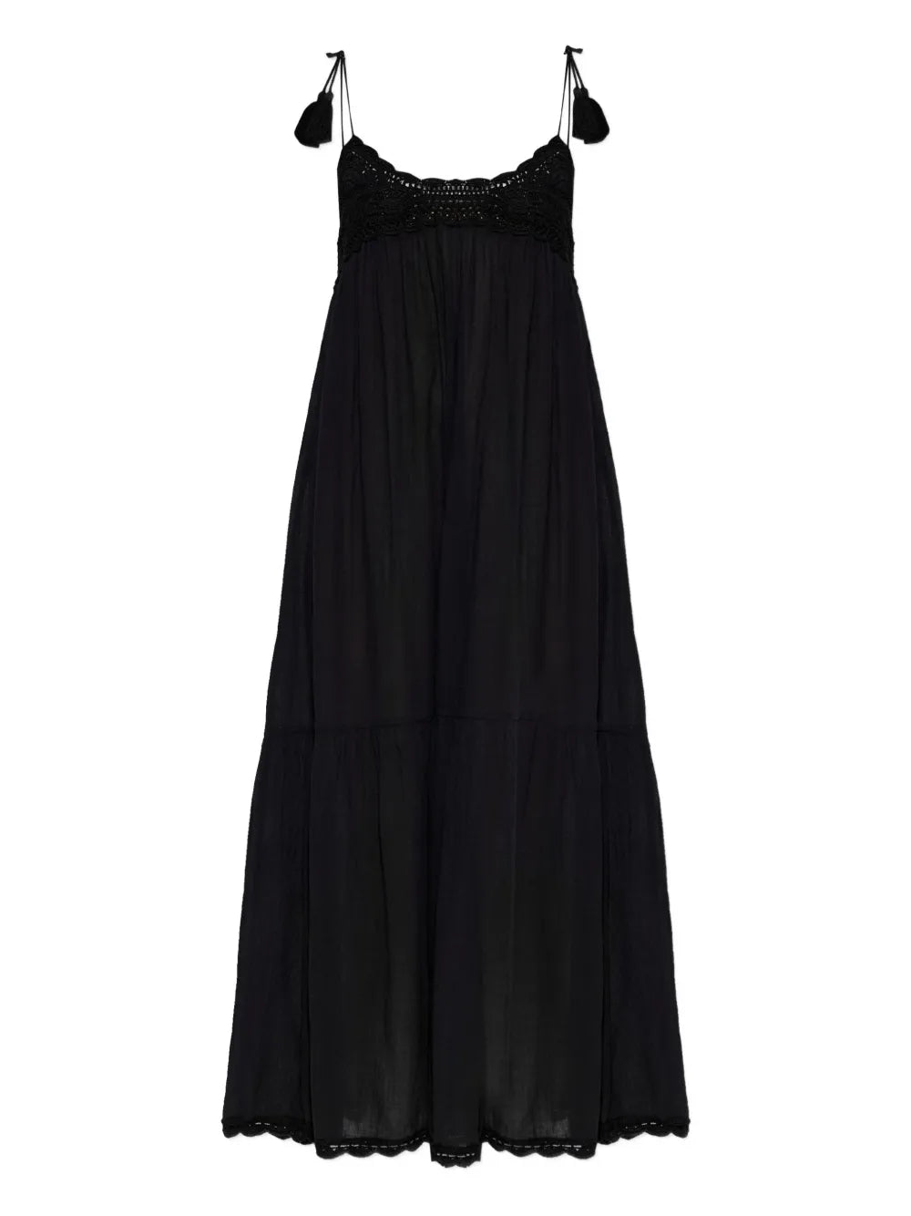Ulla Johnson Linnea Tassel Crochet Midi Dress