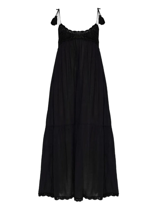 Ulla Johnson Linnea Tassel Crochet Midi Dress