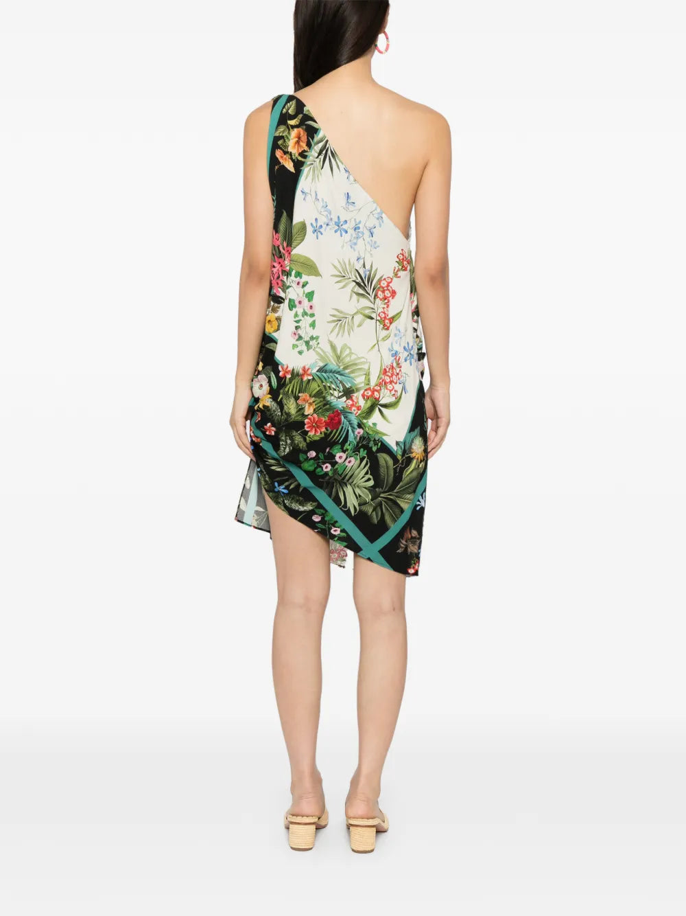 Blaklace One Shoulder Floral Print Dress