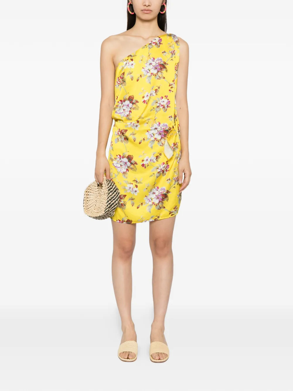 Blaklace One Shoulder Floral Dress
