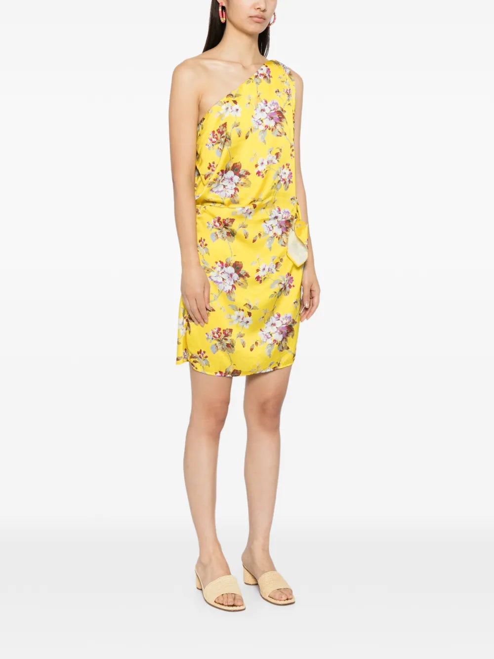Blaklace One Shoulder Floral Dress