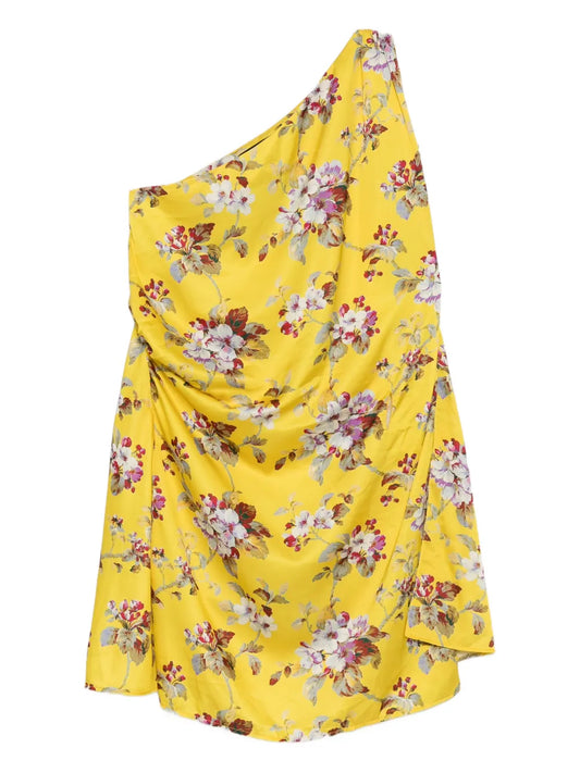 Blaklace One Shoulder Floral Dress