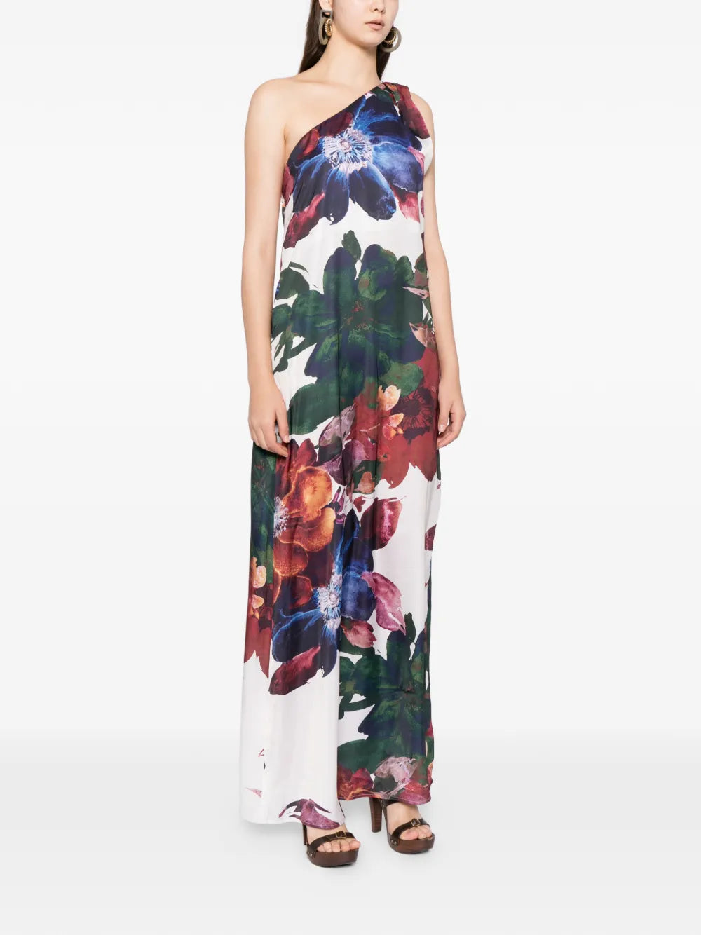 Blaklace One Shoulder Floral Dress