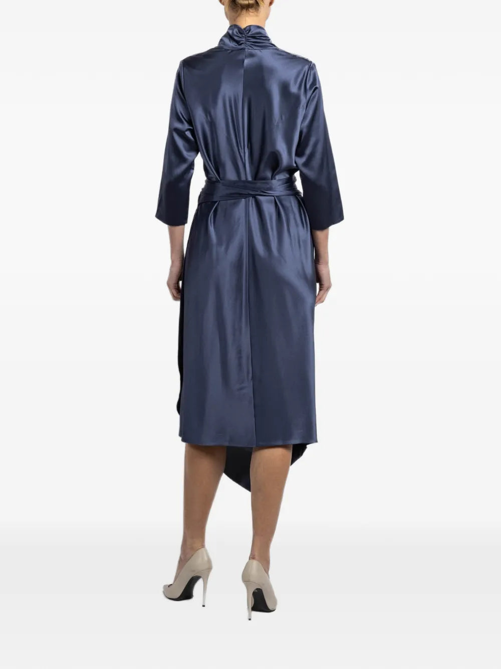 Peter Cohen New Victor Tie Waist Wrap Midi Dress