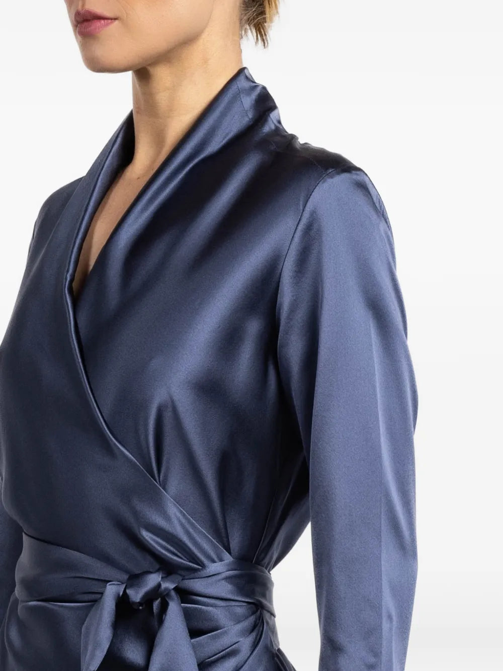 Peter Cohen New Victor Tie Waist Wrap Midi Dress