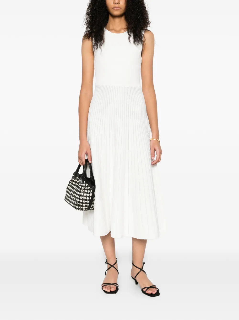 Herve Leger Pleated A Line Dress