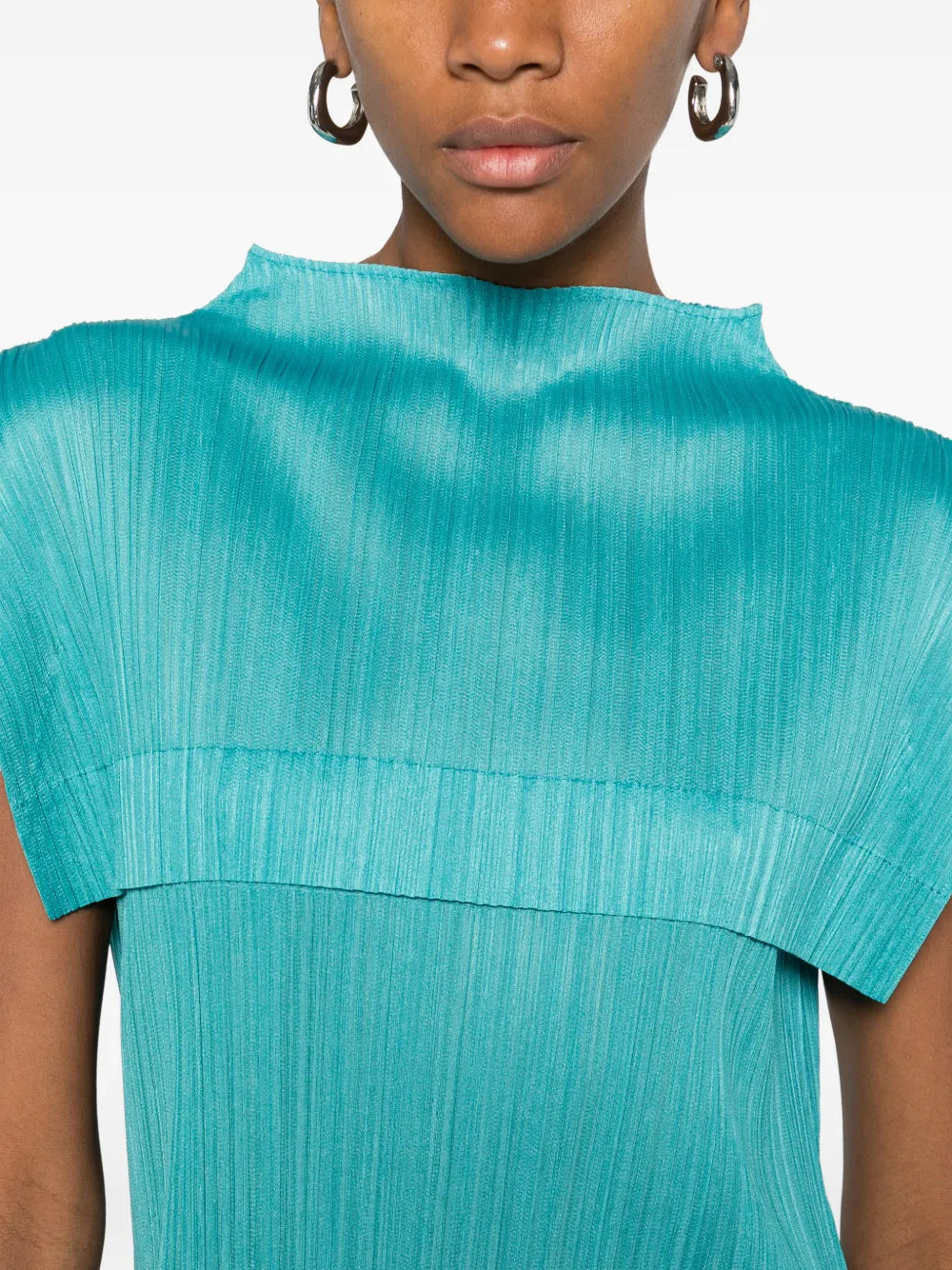 Pleats Please Issey Miyake Pleated Sleeveless Midi Dress