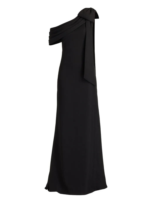 Tadashi Shoji Bow One Shoulder Maxi Dress