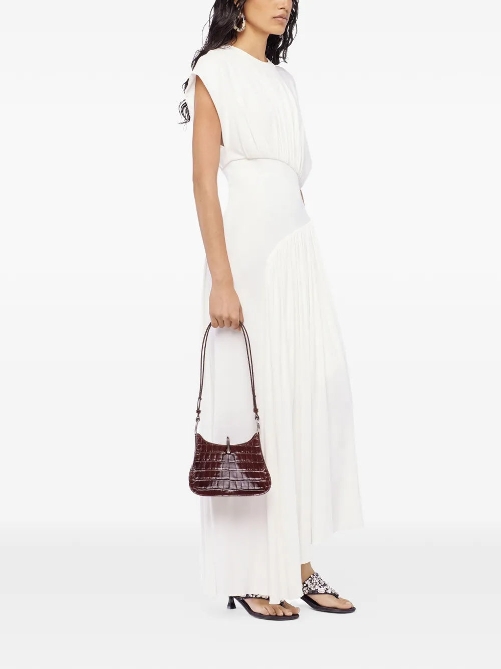 Rabanne Textured Ruched Midi Dress