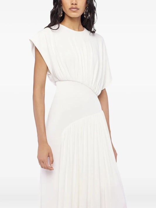 Rabanne Textured Ruched Midi Dress