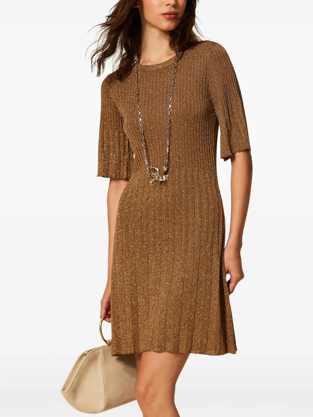 Twinset Lurex Knitted Dress