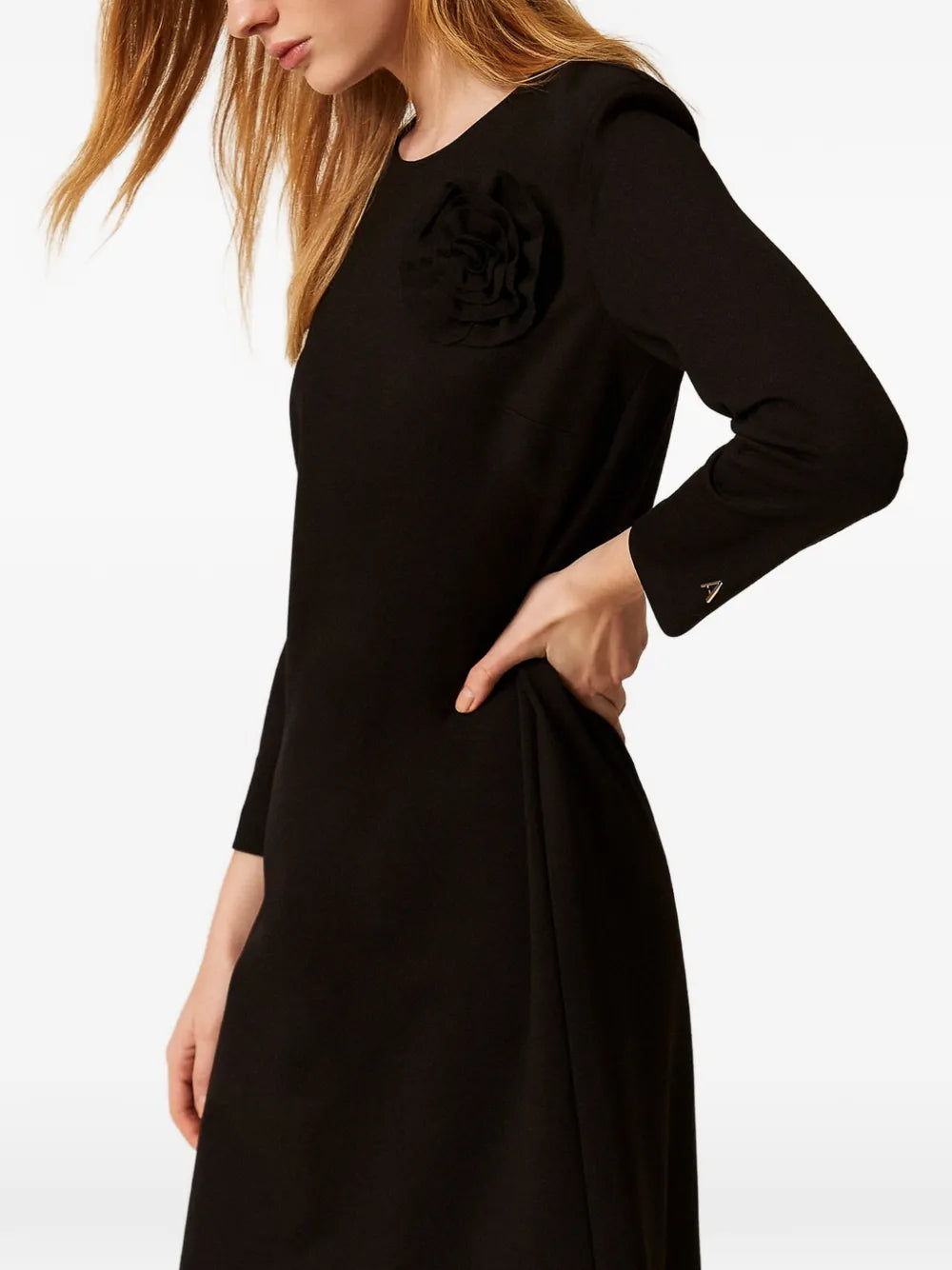 Twinset Floral Brooch Mini Dress