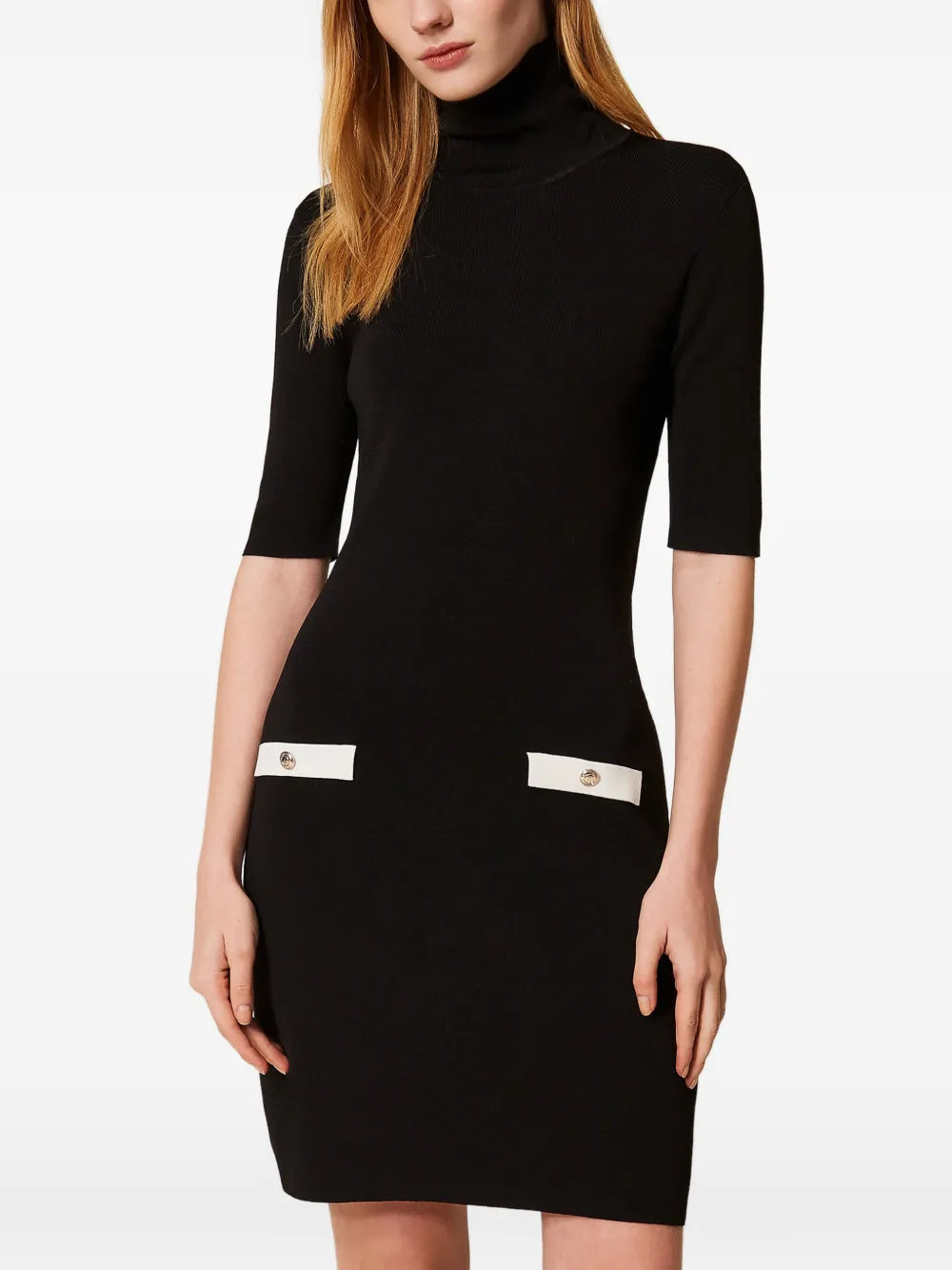 Twinset Short Sleeves Mini Dress