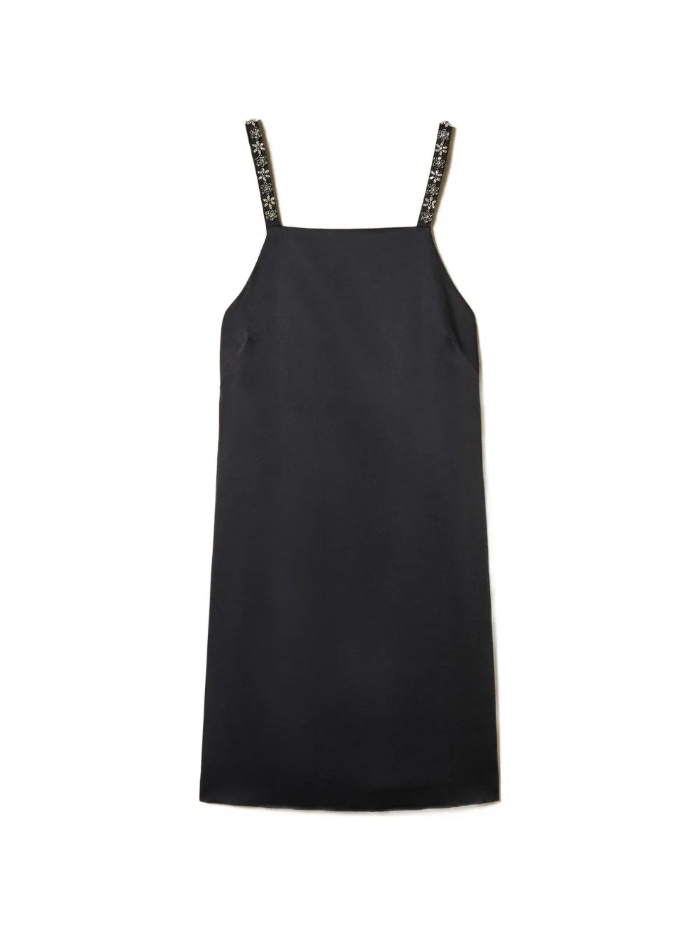 Twinset Rhinestone Embellished Satin Dress