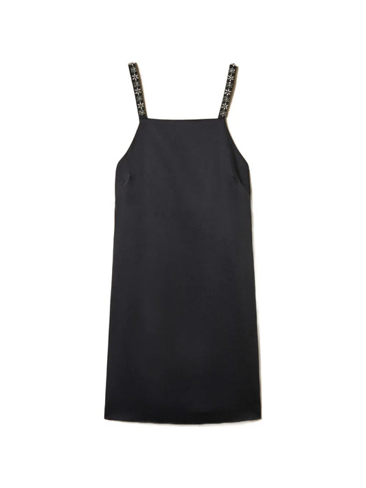 Twinset Rhinestone Embellished Satin Dress