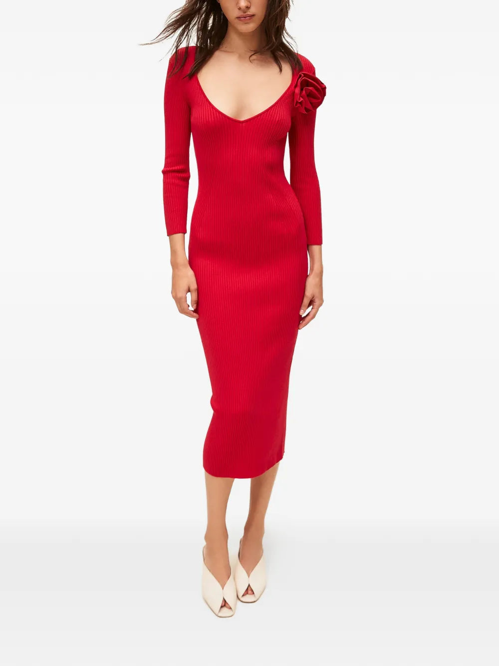 Twinset Floral Applique Knitted Dress