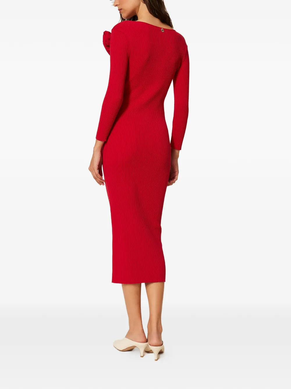Twinset Floral Applique Knitted Dress