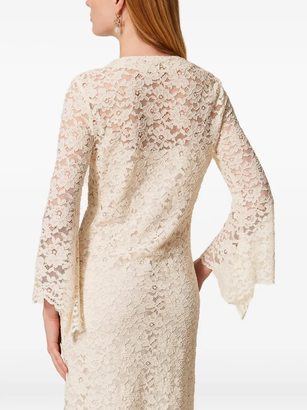 Twinset Laced Flared Midi Dress