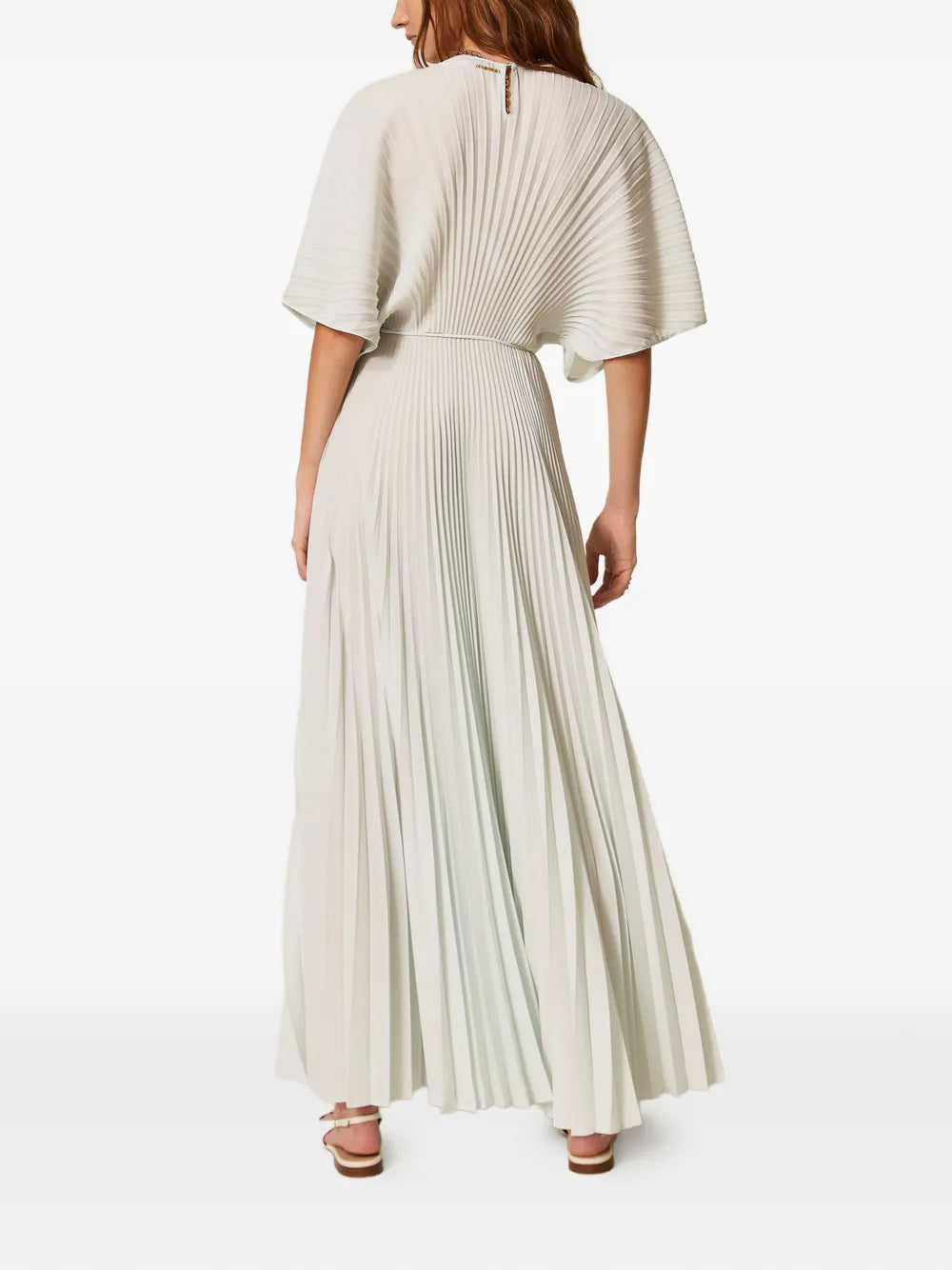 Twinset Tie Waist Pleated Dress