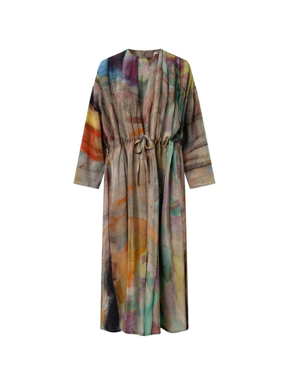 Anntian Printed Tie Waist Dress