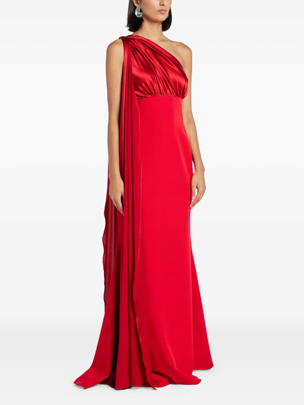 Rhea Costa One Shoulder Draped Dress